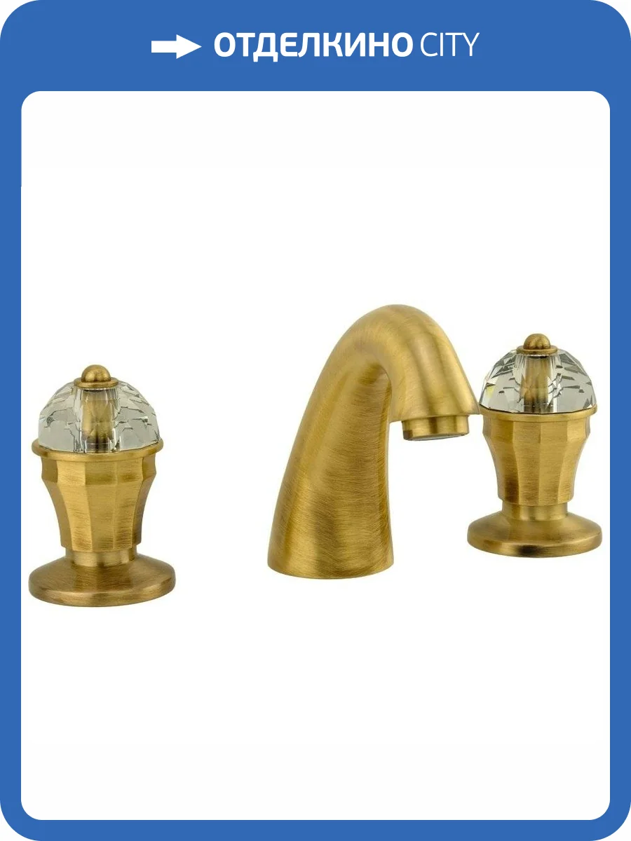 Смеситель для раковины Migliore Prestige Crystal 30859 бронза фото 3