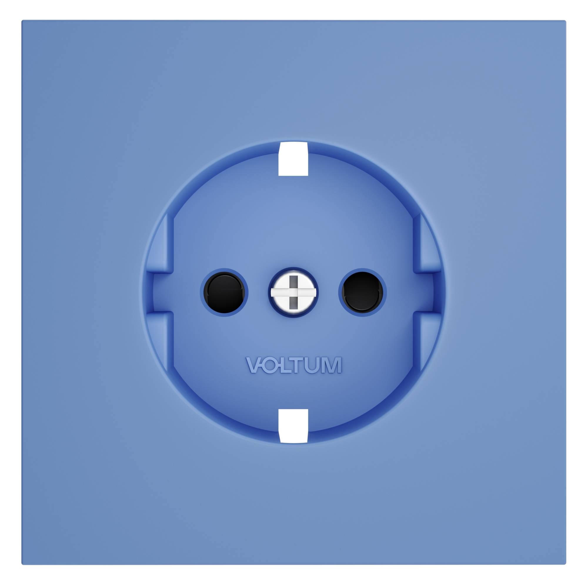 Лицевая панель для розетки с заземлением и шторками Voltum S70 VLS000715 деним фото 3
