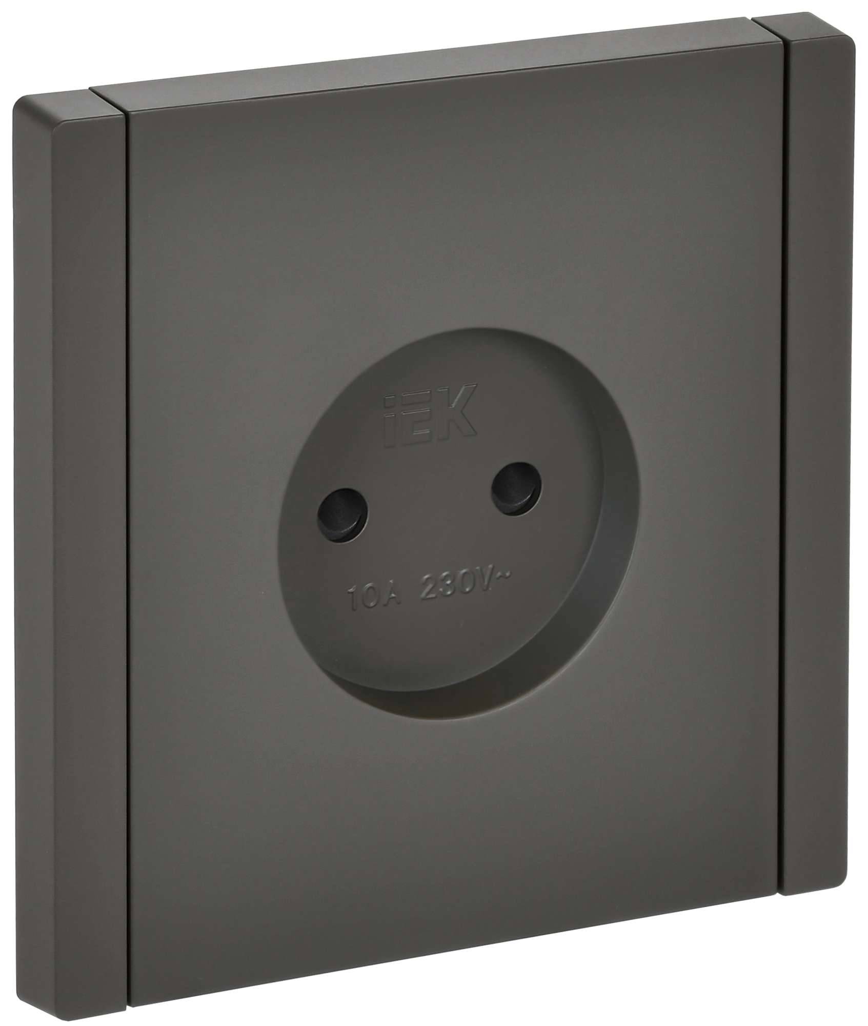 Розетка 1-местная с защитными шторками IEK Forte&Piano FP-R13-10-K03 серый