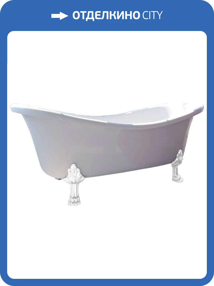 Ванна из искусственного камня Фэма Габриэлла 2 190x80 с белыми ножками фото 6