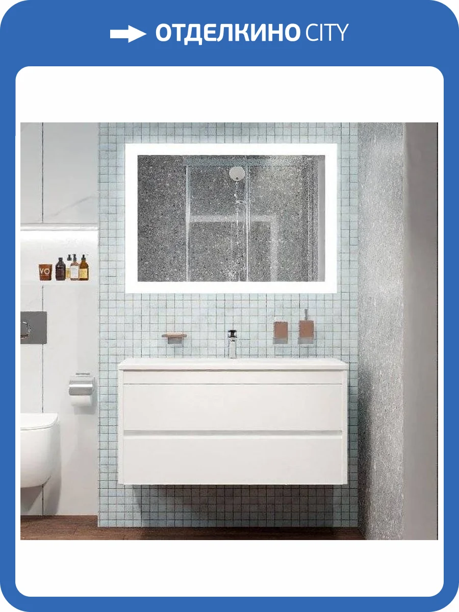 Мебель для ванной Art&Max Family 100, подвесная, Bianco Lucido фото 9