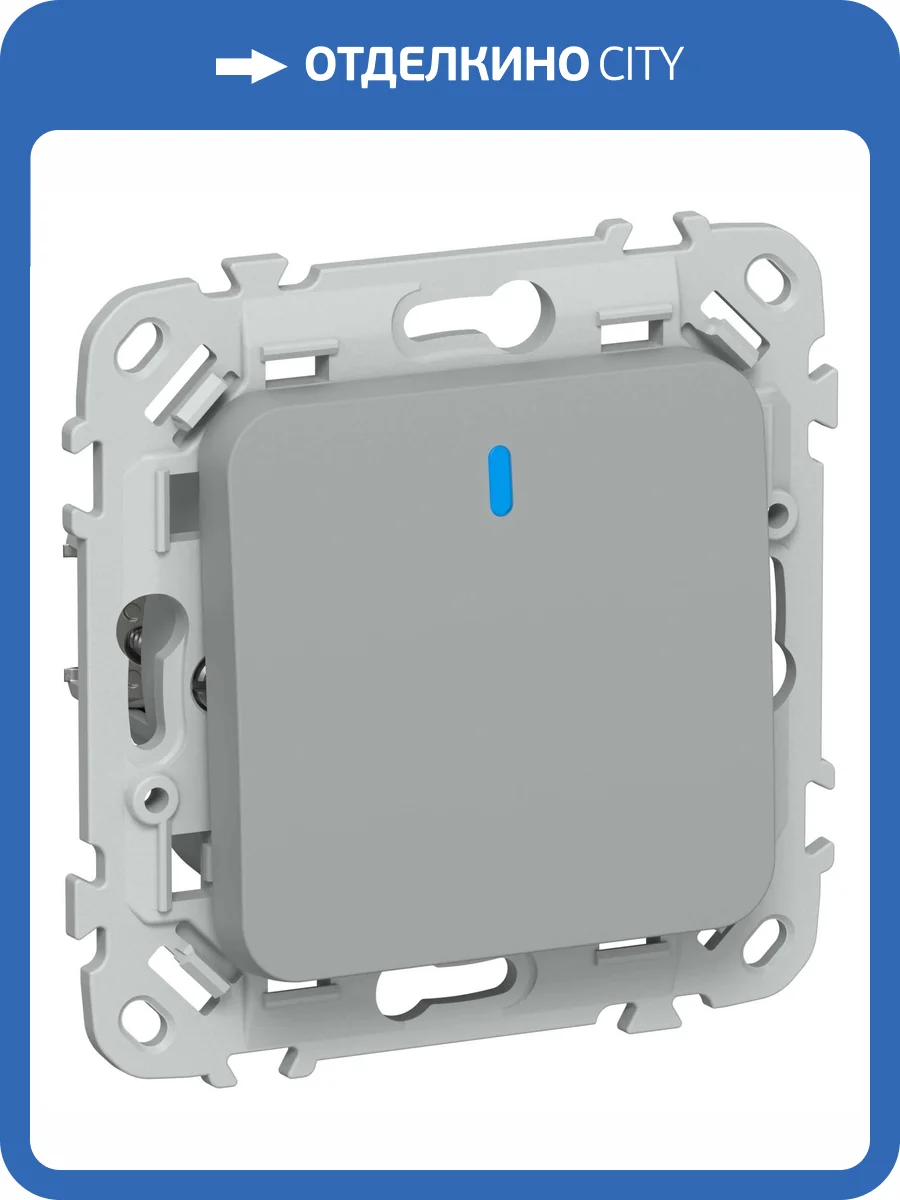 Выключатель 1-клавишный IEK Flite FI-V10-1-10-1-K03 серый фото 4