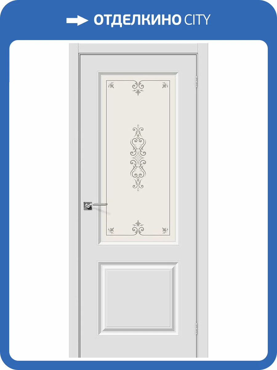 Межкомнатная дверь Bravo 105-0582 Скинни-13 П-23 Белый 200x90 фото 2