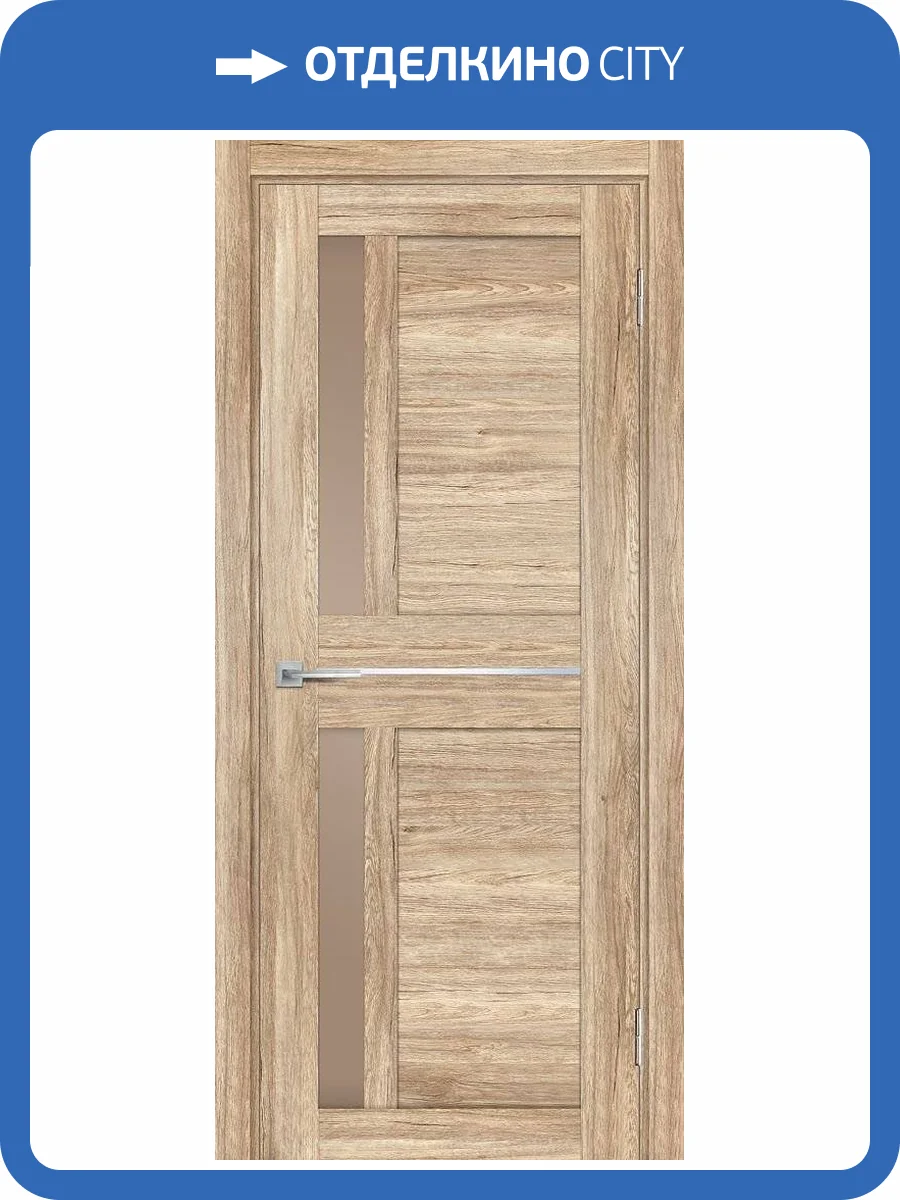 Межкомнатная дверь Profilo Porte PSL-19 полотно Сан-ремо натуральный, стекло бронза сатинат 700x2000 фото 2