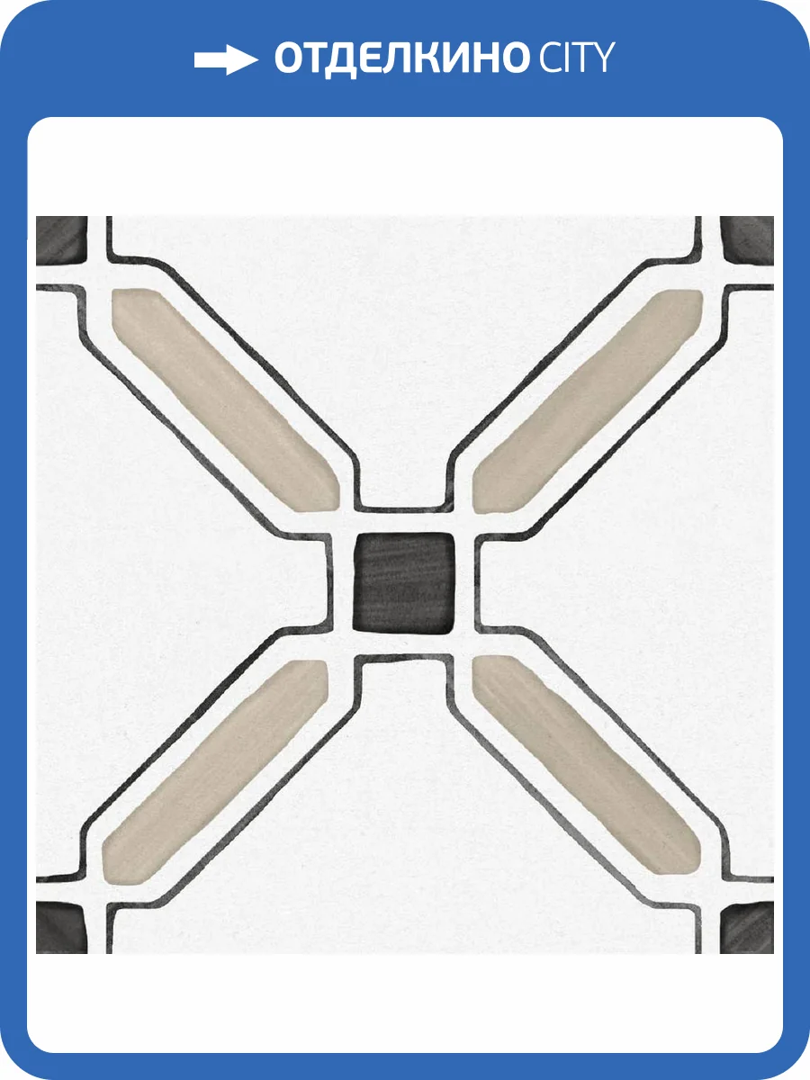 Керамогранит Ennface Pattern ENPTR6020MT2020 Ponza Cross 20x20 фото 3