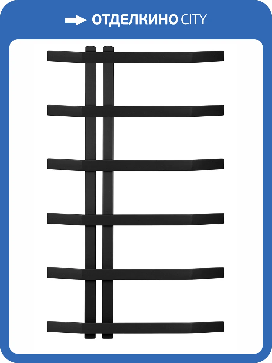 Полотенцесушитель водяной Secado Милето 4673739253366 80x7x60, черный матовый, с комплектом подключения фото 3
