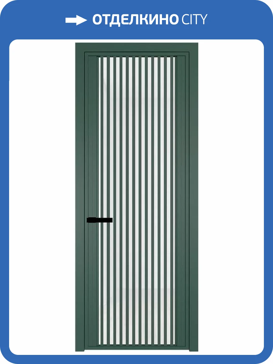 Межкомнатная дверь Profil Doors 3 AGP цвет профиля Зеленый воск, стекло безопасное 6 мм белый триплекс 600x2000 фото 2