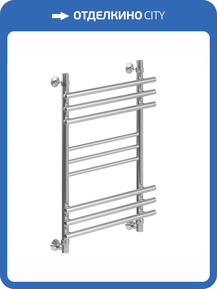 Полотенцесушитель водяной Ника Bamboo ЛБ-2 80/50, хром фото 3