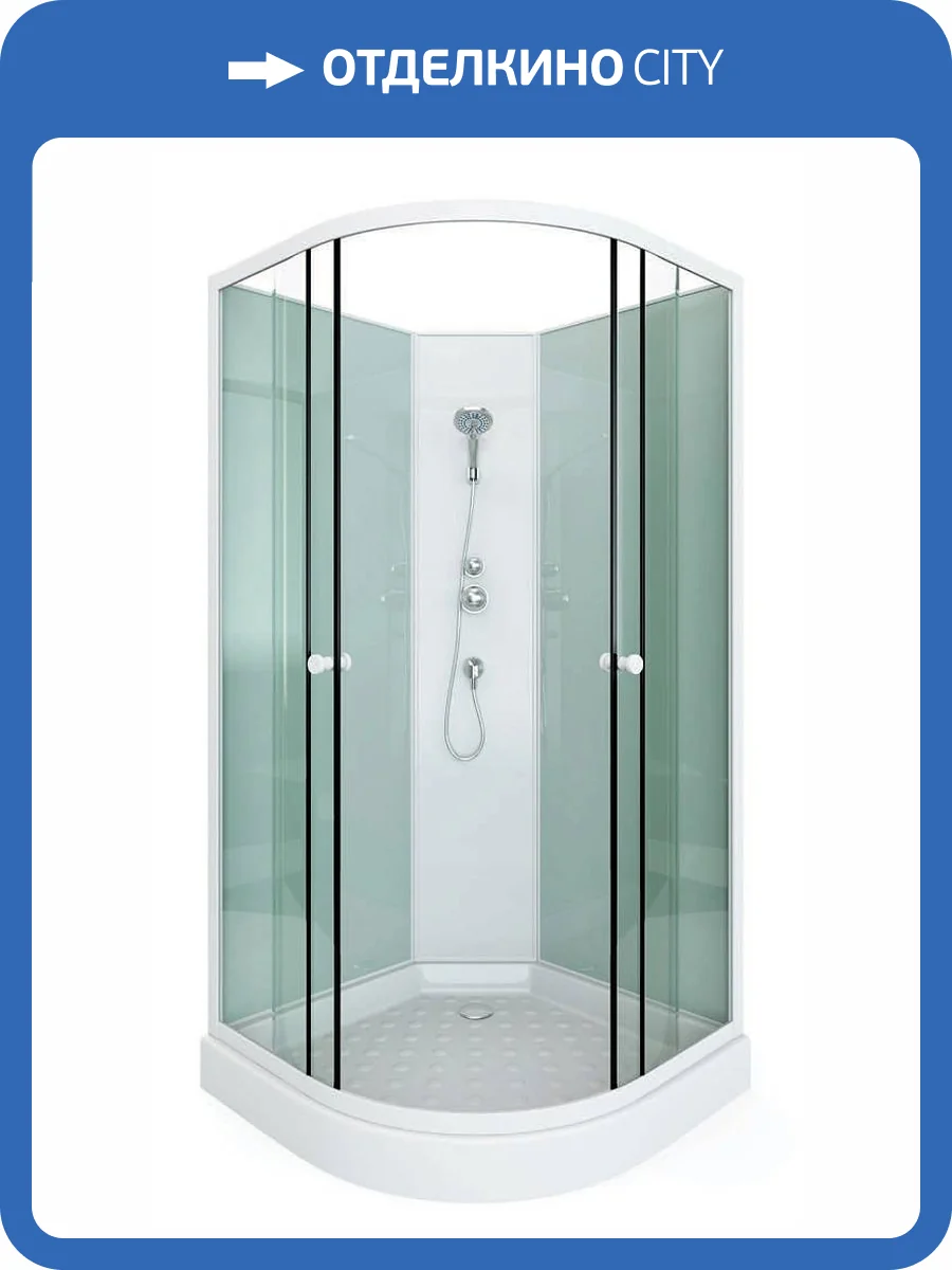 Душевая кабина Arcus Style S-10 80x80x195, задние стекла - белые матовые фото 3