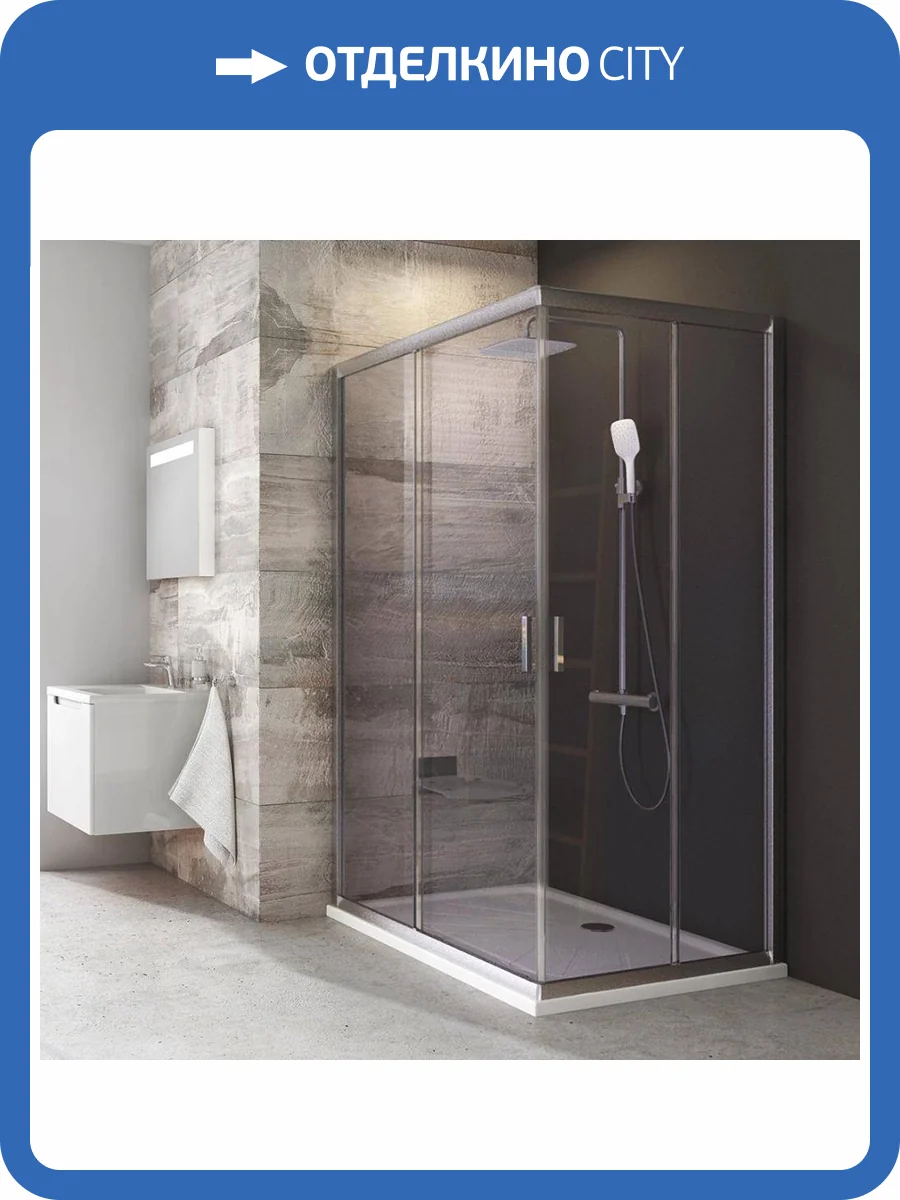 Дверь для душевого уголка Ravak BLRV2K-110 Transparent, профиль сатин фото 6