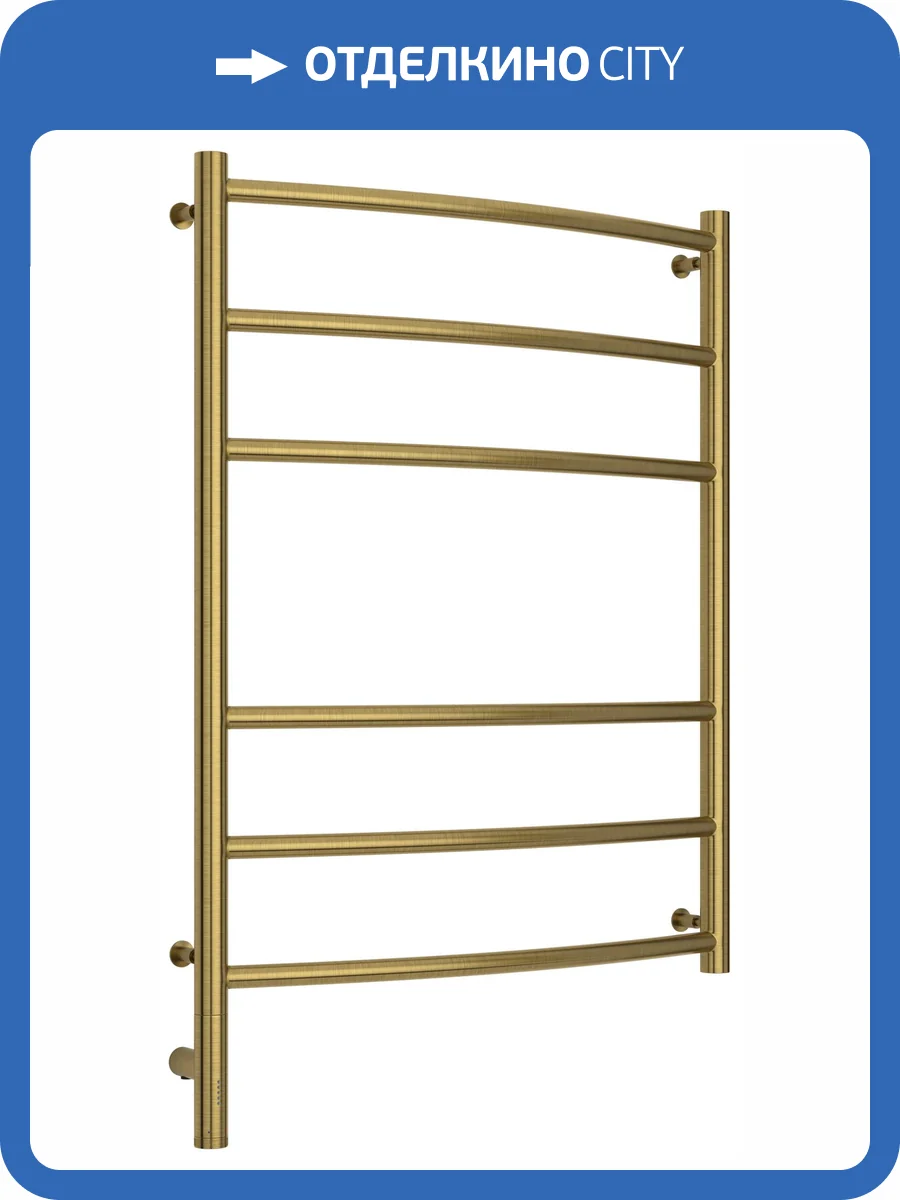 Полотенцесушитель электрический Сунержа Галант 3.0 051-5800-8060 Состаренная латунь, 80x60 фото 5