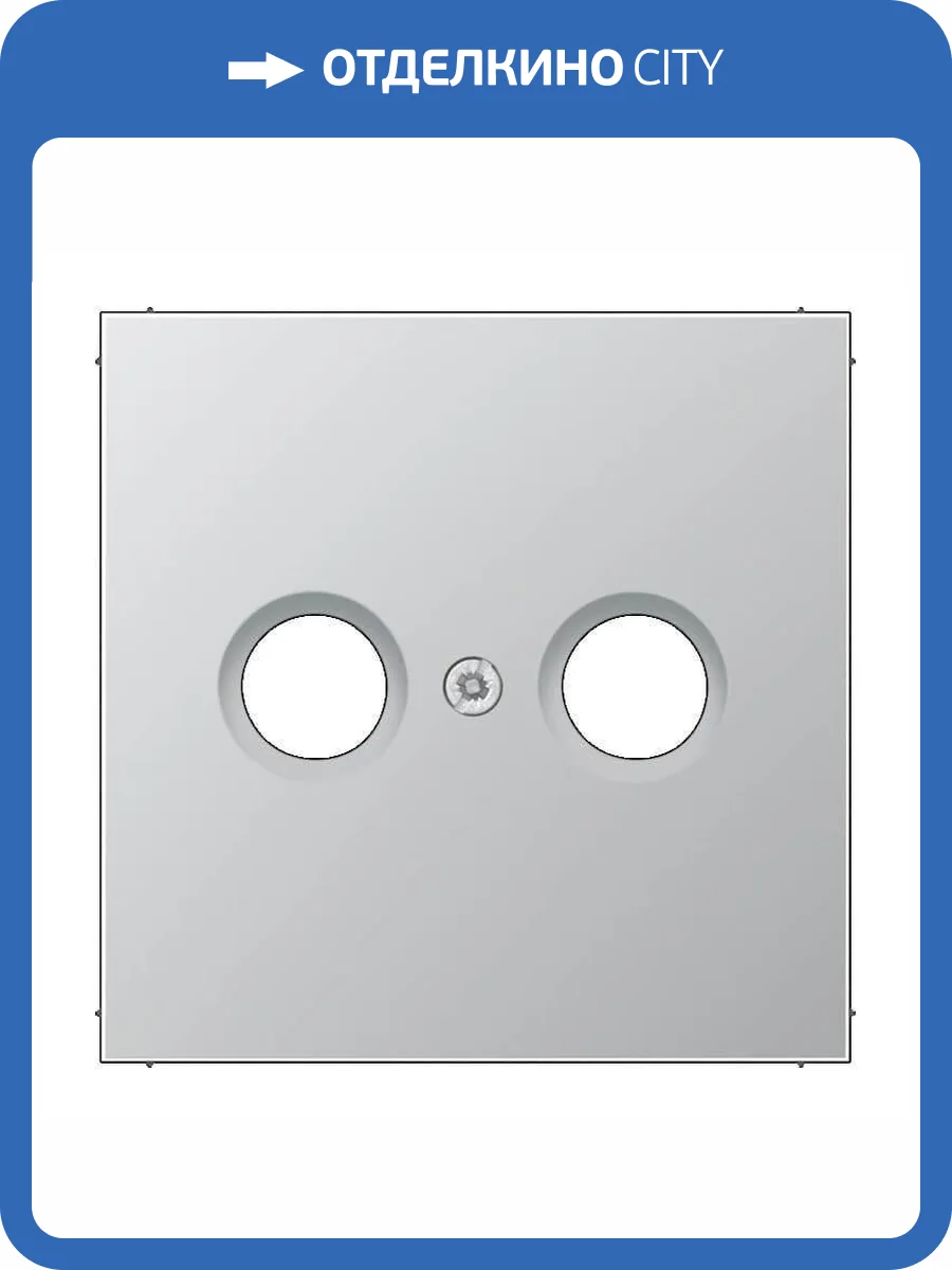 Накладка TV-FM розетки Jung LS 990 алюминий AL2990TV фото 2