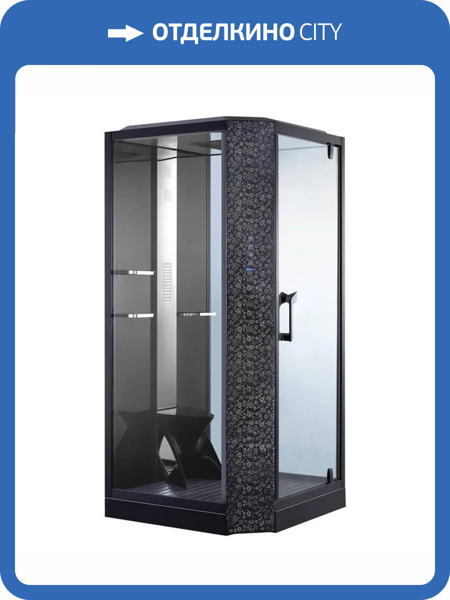 Душевая кабина Orans 89101RBLH черный, 100x100x220 фото 12