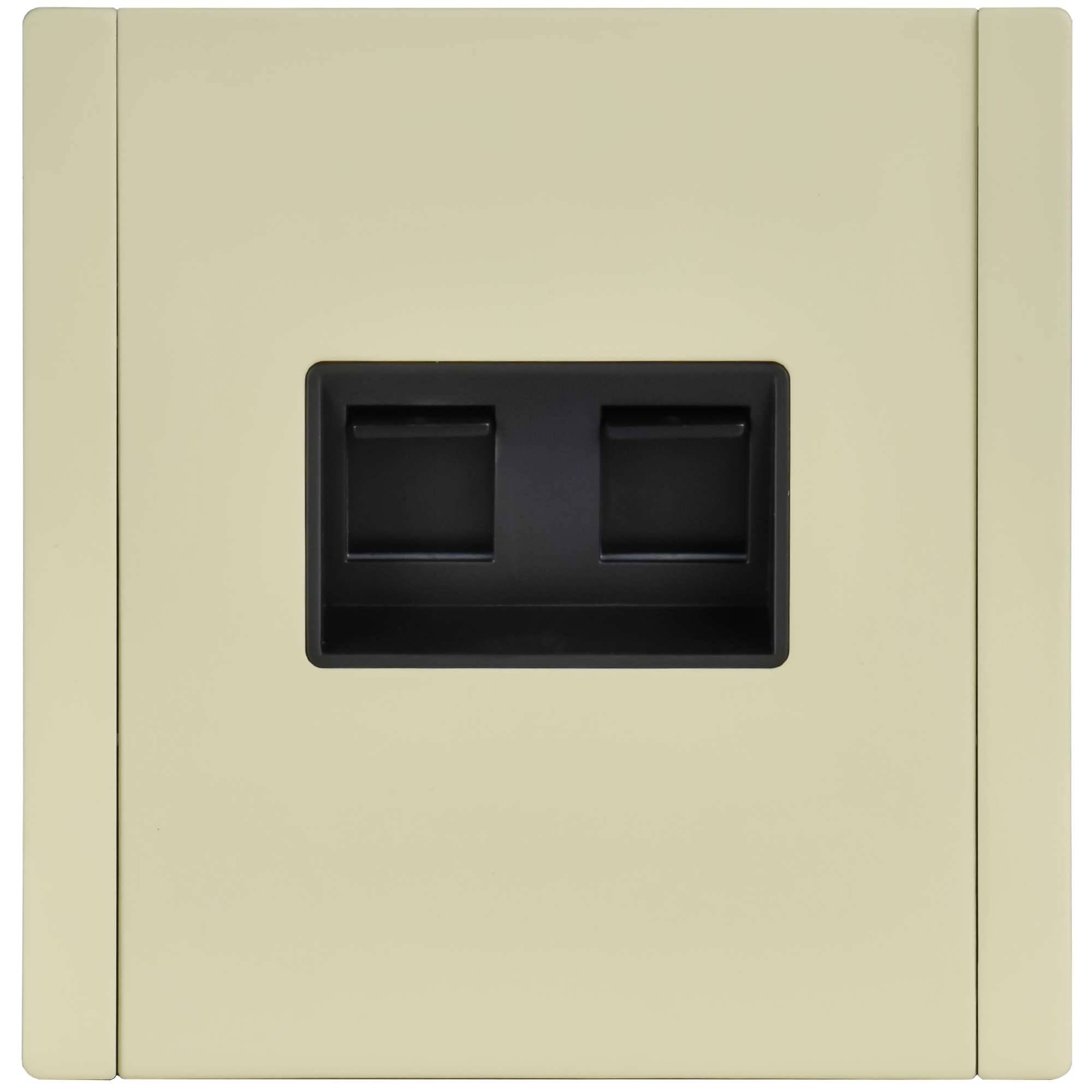 Розетка компьютерная RJ45 2-местная IEK Forte&Piano FP-K20-2-M-K41 серый сланец фото 5