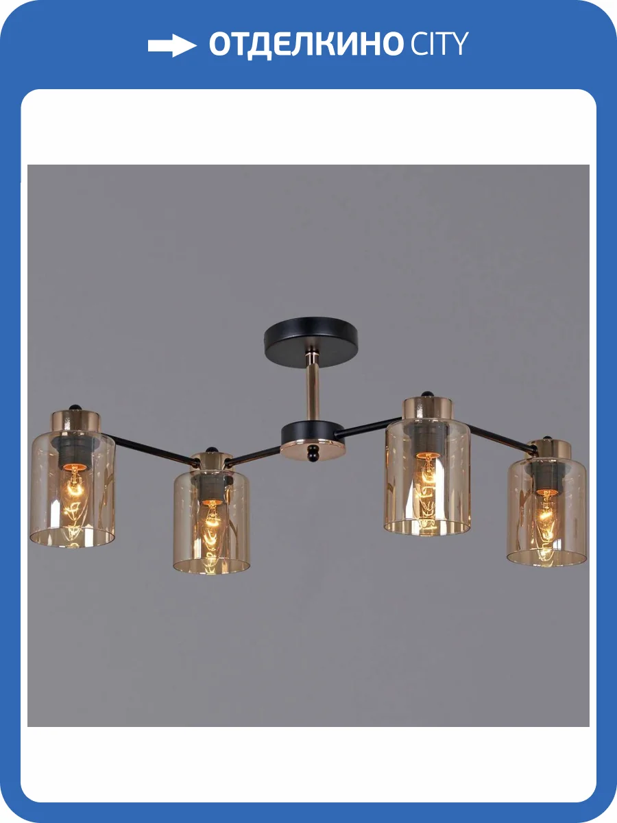 Потолочная люстра Reluce 01606-0.3-04 BK+FGD фото 5