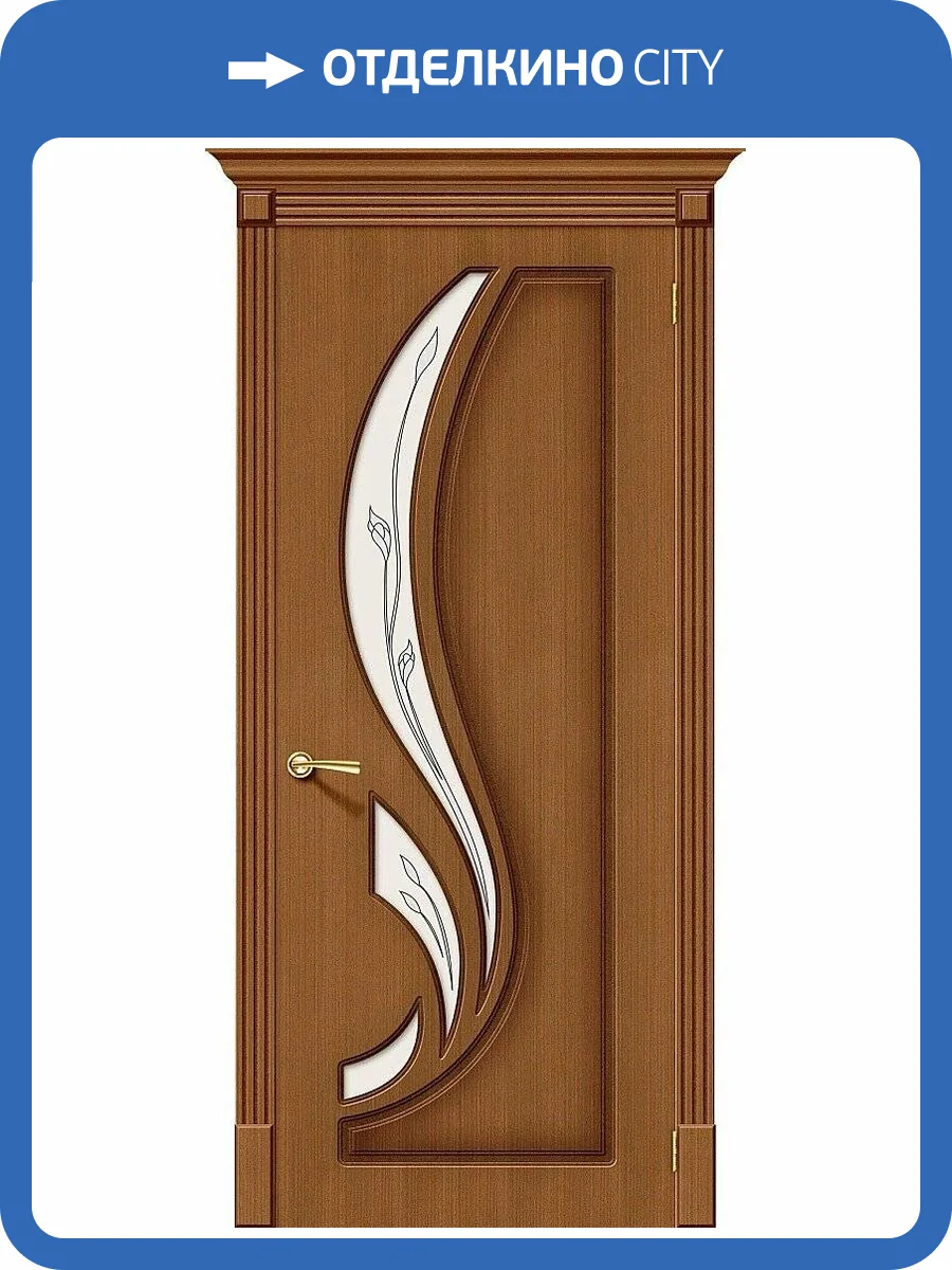 Межкомнатная дверь Bravo 003-0323 Лилия Ф-11 Орех 2000x800 фото 2