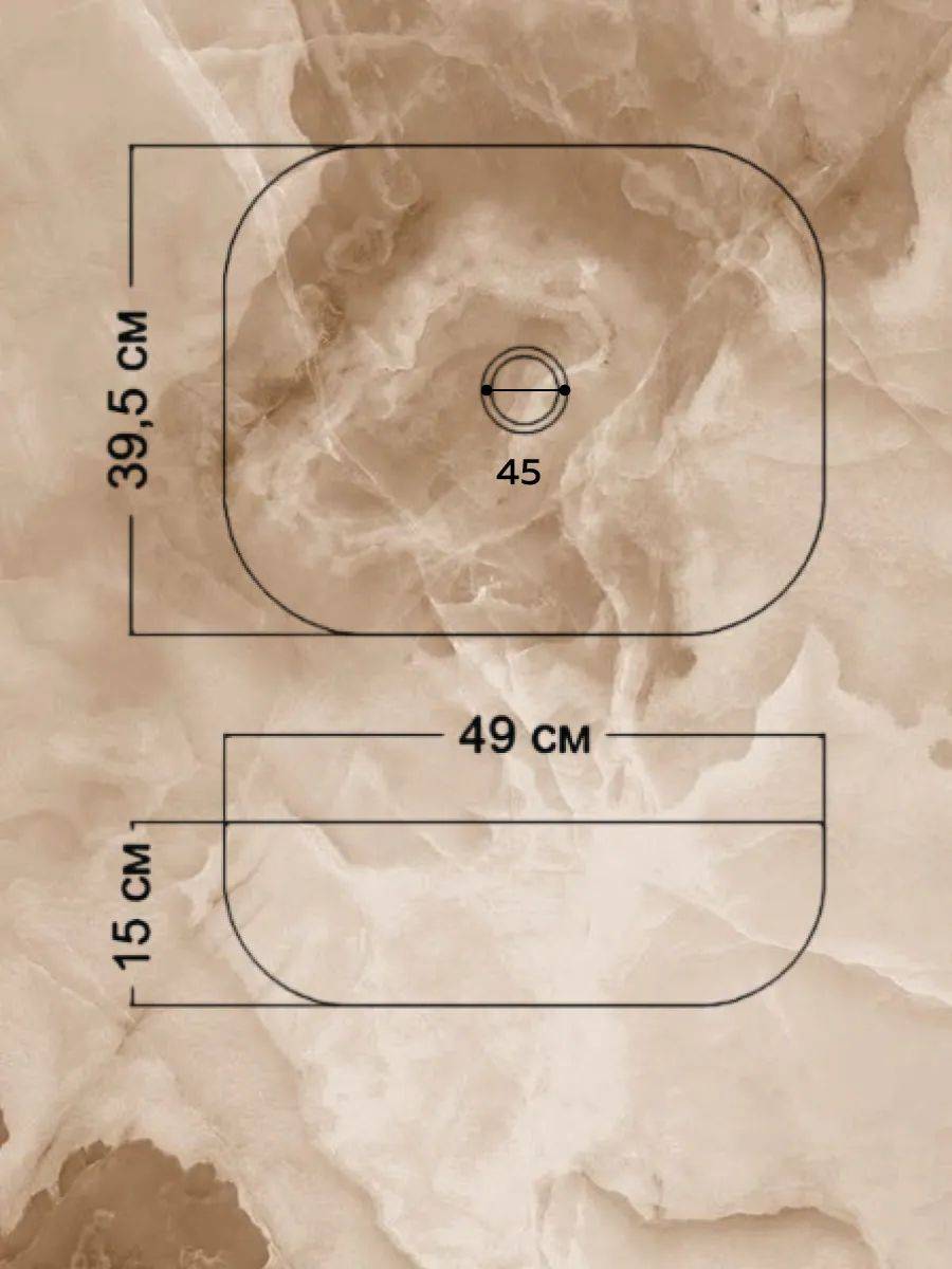 Раковина Watersense Rita 50 W00053 графит матовый фото 5