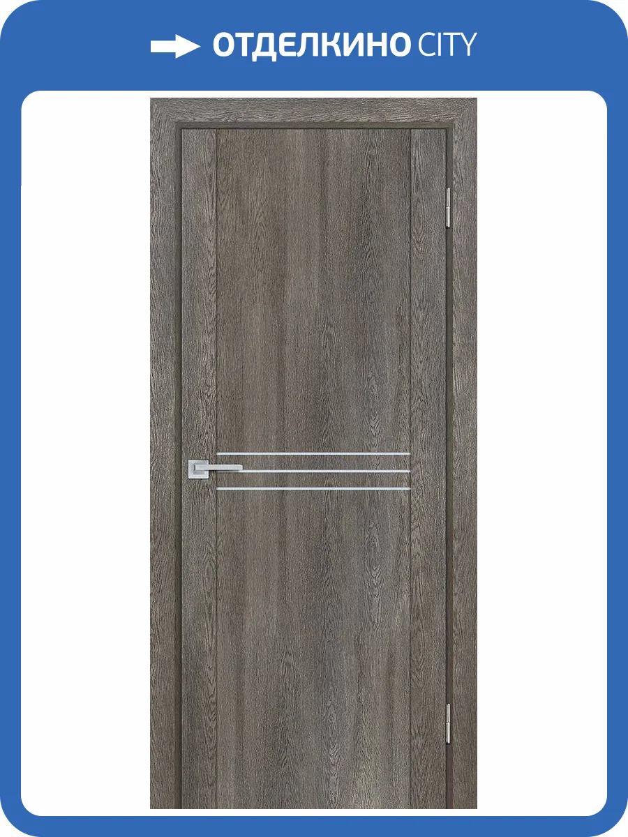Межкомнатная дверь Profilo Porte экошпон PSN-13, остеклённая, гриджио антико 600x1900 фото 2