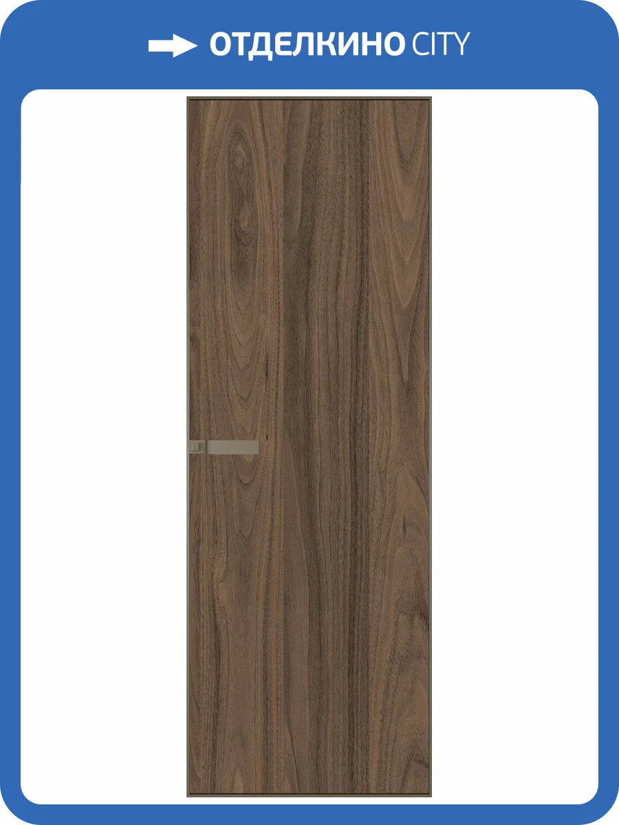 Межкомнатная дверь Profil Doors 1 AGN цвет профиля Шампань, алюминиевая панель ясень горный 600x2000 фото 2