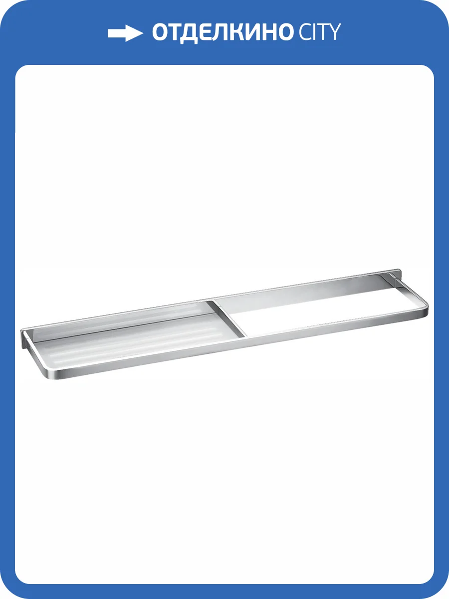 Полка Cezares Maxima CZR-F-8916 с полотенцедержателем, хром фото 3