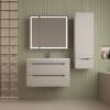 Тумба с раковиной Style Line Остин подвесная, крем, раковина жасмин, 55x80x45 фото 3