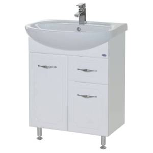 Тумба с раковиной Bellezza Стелла 65 1 ящ. Белый