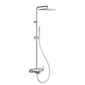 Душевая стойка Teska Mira DK3701C с изливом, белое стекло