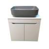 Тумба с раковиной Sintesi STL.W7019_SIN-LVB-APP-409GM подвесная, белый, серый матовый