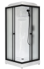 Душевая кабина Royal Bath HP RB80HP1-M-BL профиль черный, стекло матовое, 80x80x217