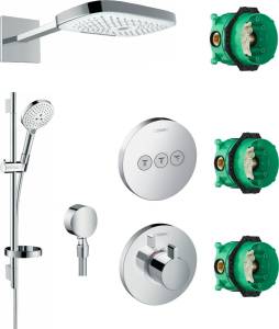 Душевой комплект Hansgrohe Raindance Select E 300 (3 jet) 26468400 + 26630400 + 27506000 + 15741000 + 15745000