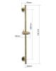 Душевая штанга Boheme Uno 420-BRB Brushed Bronze фото 2