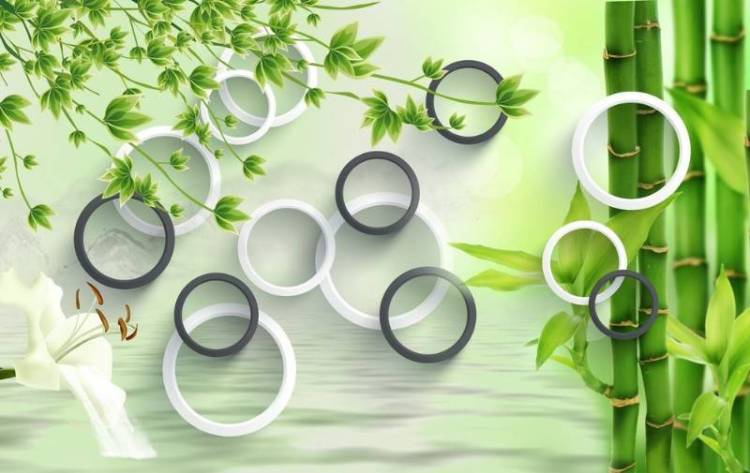 3D Фотообои Artegrafico «Композиция с бамбуком в стиле спа» GM-075 акварель