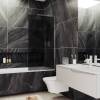 Шторка на ванну MaybahGlass MGV-84-5у стекло графит матовый, профиль хром матовый, 1400x400