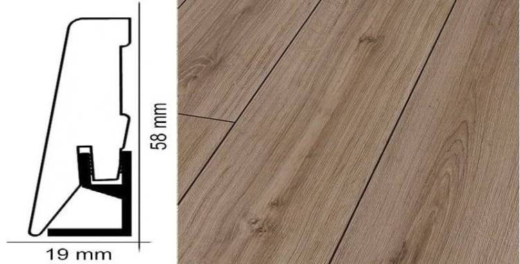 Плинтус Kronotex ktex1 Дуб саверн Бежевый 2400x58x19