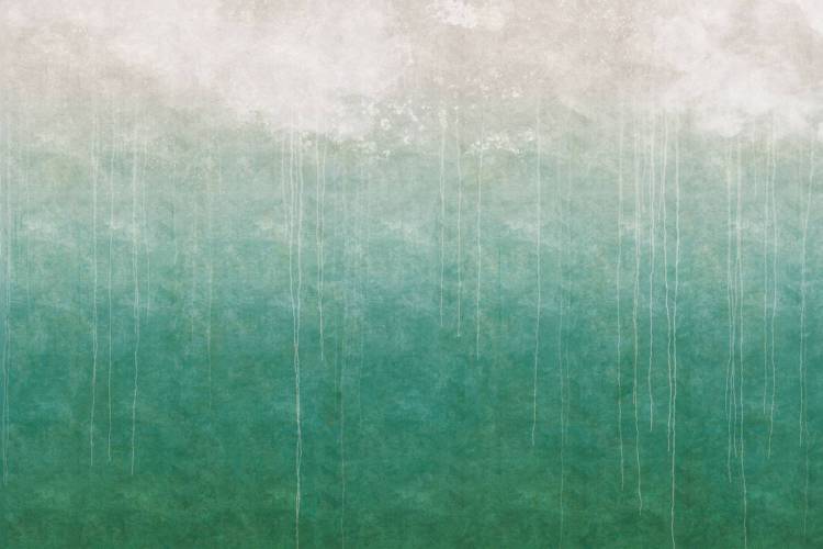Фреска Ortograf Pastel 35158 Бирюзовый штиль Флок FLK