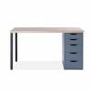 Стол письменный Гуд Лакк Ингар S01392 Дуб беленый/серо-бирюзовый/черный фото 2