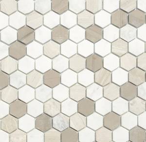 Мозаика LeeDo Pietrine Hexagonal Pietra Mix 3 Mat hex (1.8x3) 28.5x30.5