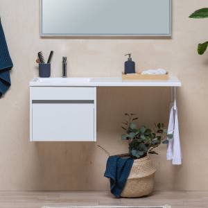 Тумба с раковиной Aquanet Токио 58 1 ящик