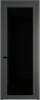 Межкомнатная дверь Profil Doors 1 AGP цвет профиля Серая ночь, стекло безопасное 6 мм черный триплекс 600x2000
