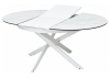 Стол Woodville Trento 368774 high gloss statuario белый мрамор глянцевый/керамика/белый 120(170)x120x76 фото 5
