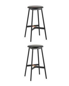Набор из 2 барных стульев Stool Group Knobb 9117H75 black X2 черный