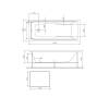 Боковой экран AM.PM Gem S W93A-170-070B-S 170х70, черный фото 3