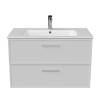 Тумба с раковиной Kerama Marazzi Piano белый, тумба PIA.CL.85\WHT.M + рак. PI.wb.85 фото 3