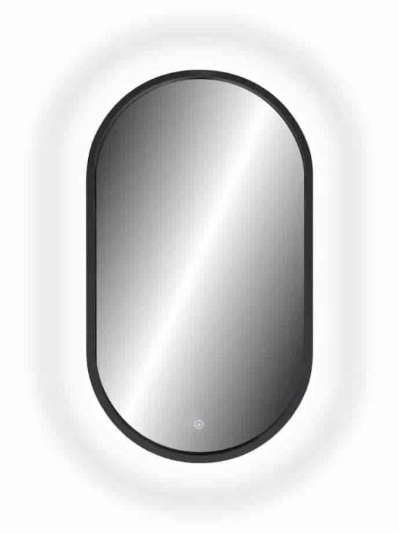Зеркало Taliente Zled TA-Zled-PBL4580 с LED-подсветкой, овальное, черное, 45x80 см