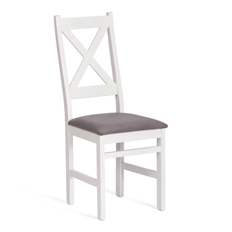 Стул Tetchair Crossman 21626 white/велюр темно-серый