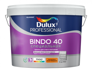 DULUX BINDO 40 краcка VIP, Баз BW, акр латексная, п гл, белый (9л)