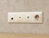Комплект механизма TV розетки оконечной Ambrella Volt MA MA313005 бежевый глянец фото 2