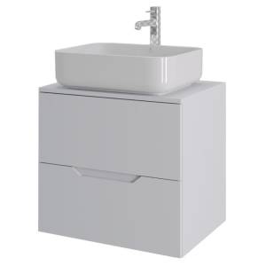 Тумба с раковиной Orange Line Li-60TuwMDF+B05-500W белая матовая, 60 см