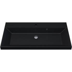 Раковина Uperwood Classic Quartz 291030011 черная матовая, уголь, 90x45 Раковина Uperwood Classic Quartz 291030011 черная матовая, уголь, 90x45