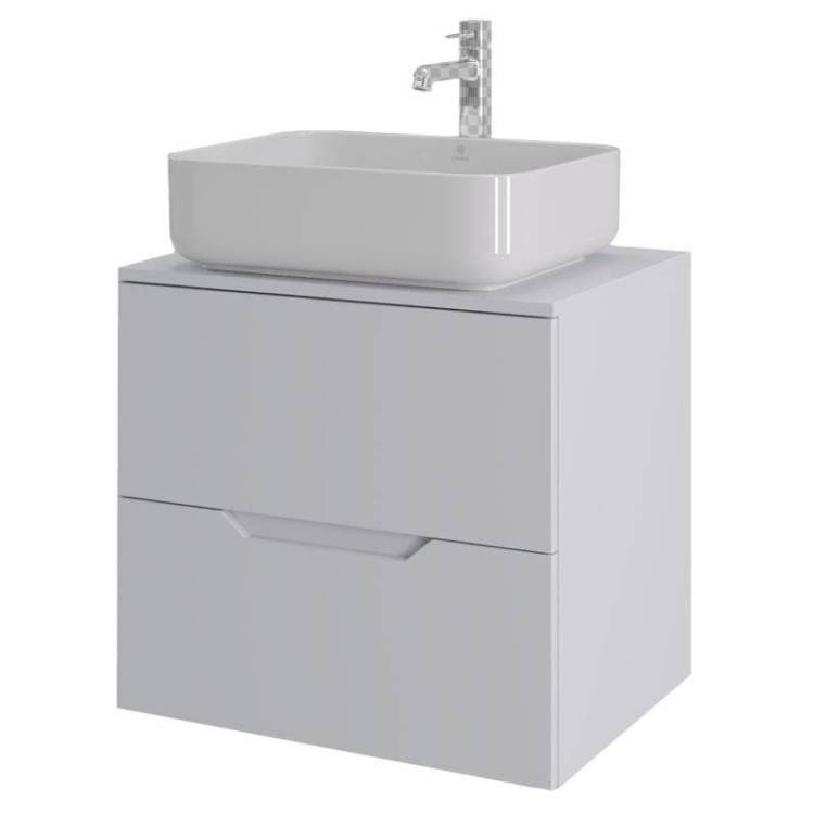 Тумба с раковиной Orange Line Li-60TuwMDF+B05-500W белая матовая, 60 см